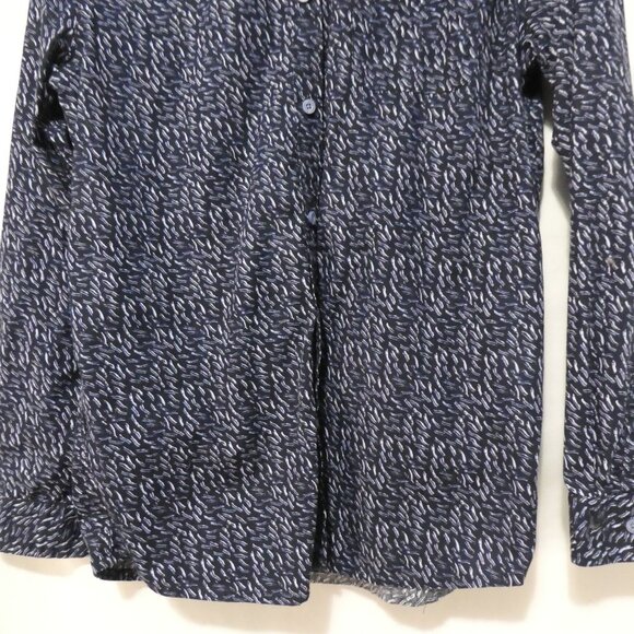 MODERN AMUSEMENT | medium | Stylish Dark Blue Patterned Shirt | Chest Pocket - Picture 8 of 16